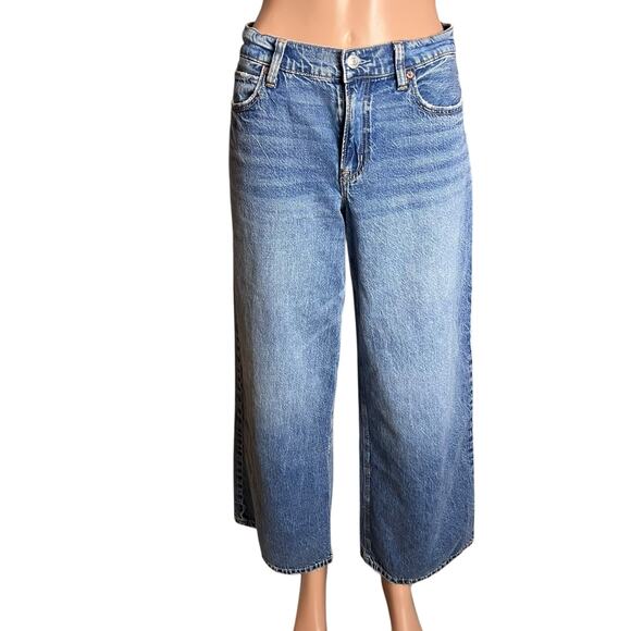 American Eagle Strigid Ultra Wide Leg Jeans 4 Baggy Western - Picture 1 of 7